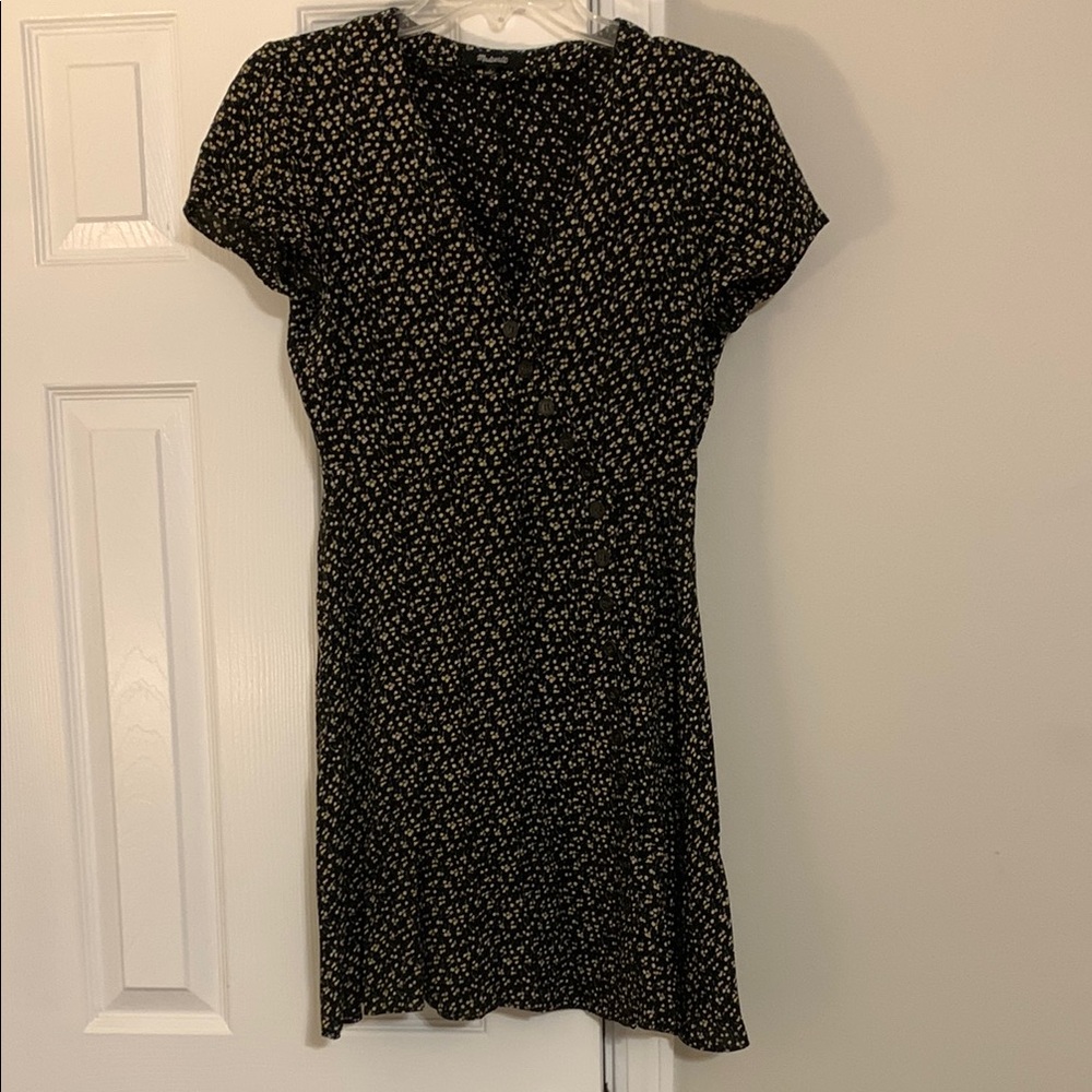 Madewell Black V-Neck Dress